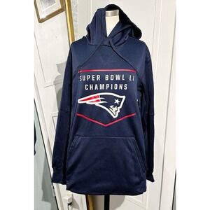 Nike Mens Medium Super Bowl LI Champions New England Patriots Football Hoodie